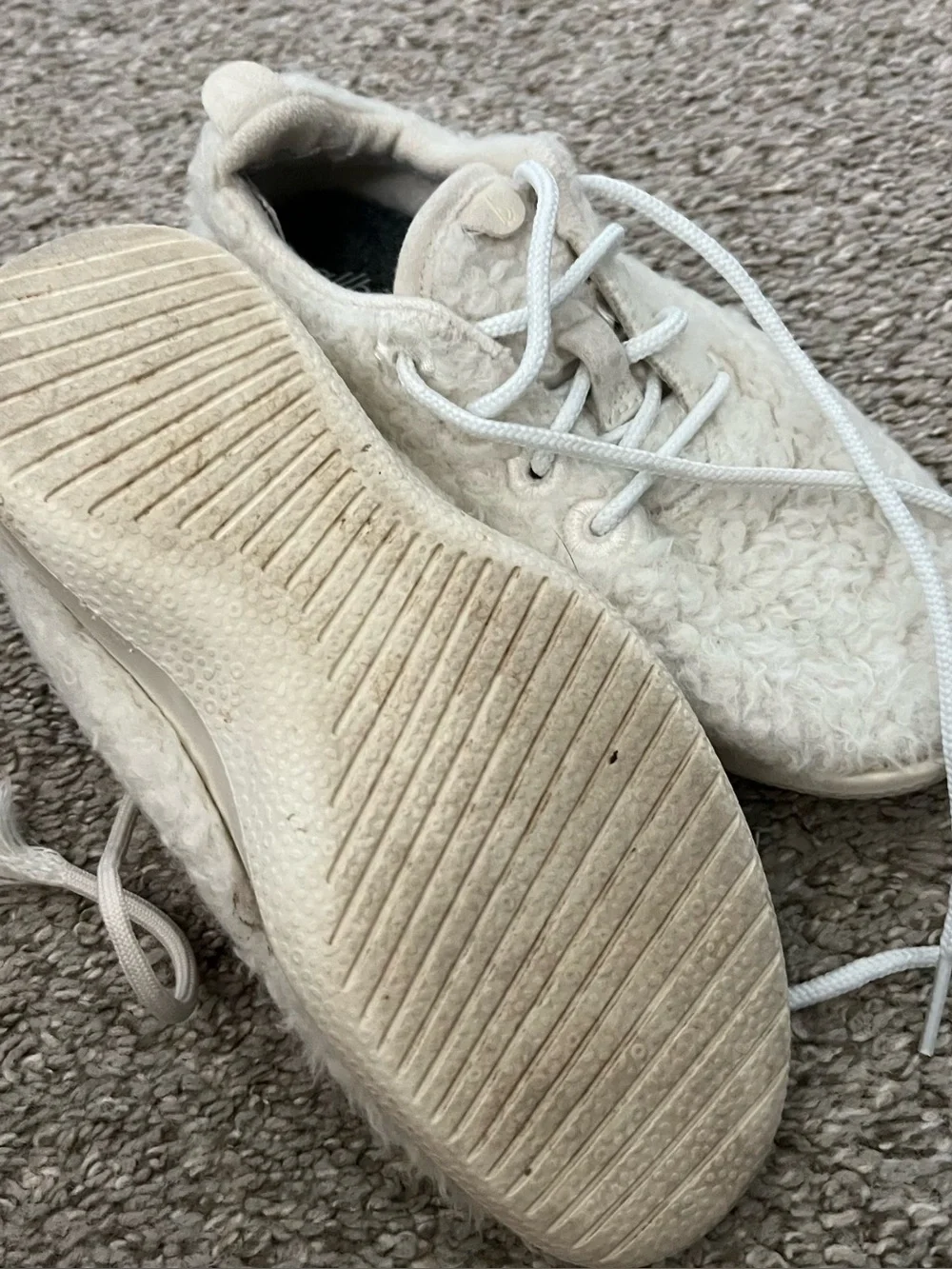 Allbirds Kids Cream Sherpa Sneakers Size 1
